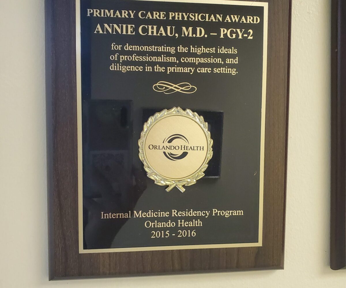 Primary Care Physician Award Annie Chau